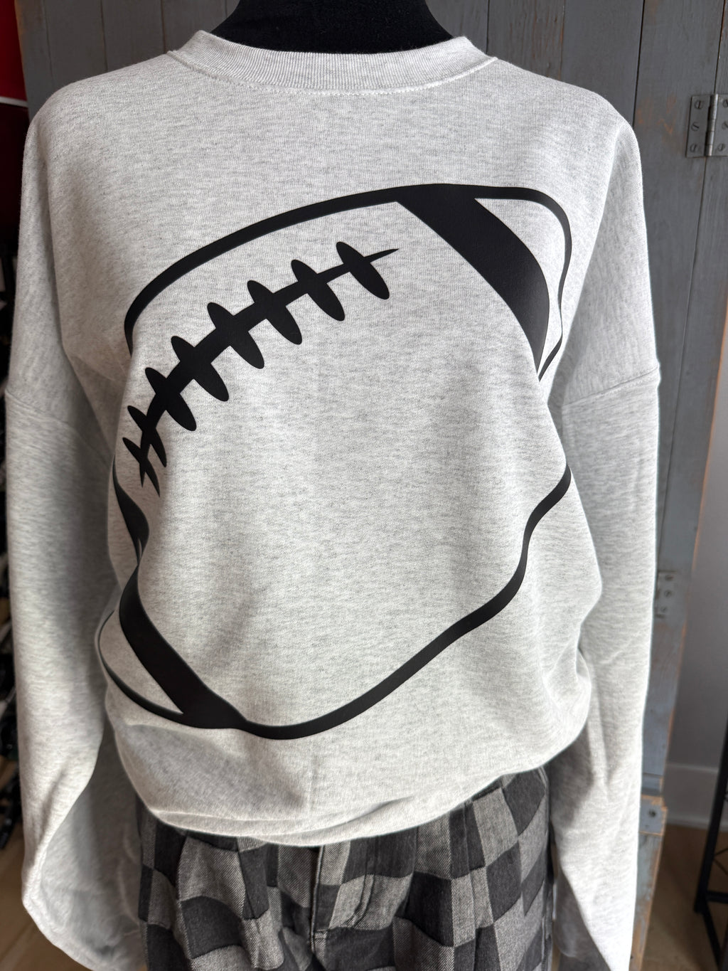 Football Outline Crewneck Sweatshirt