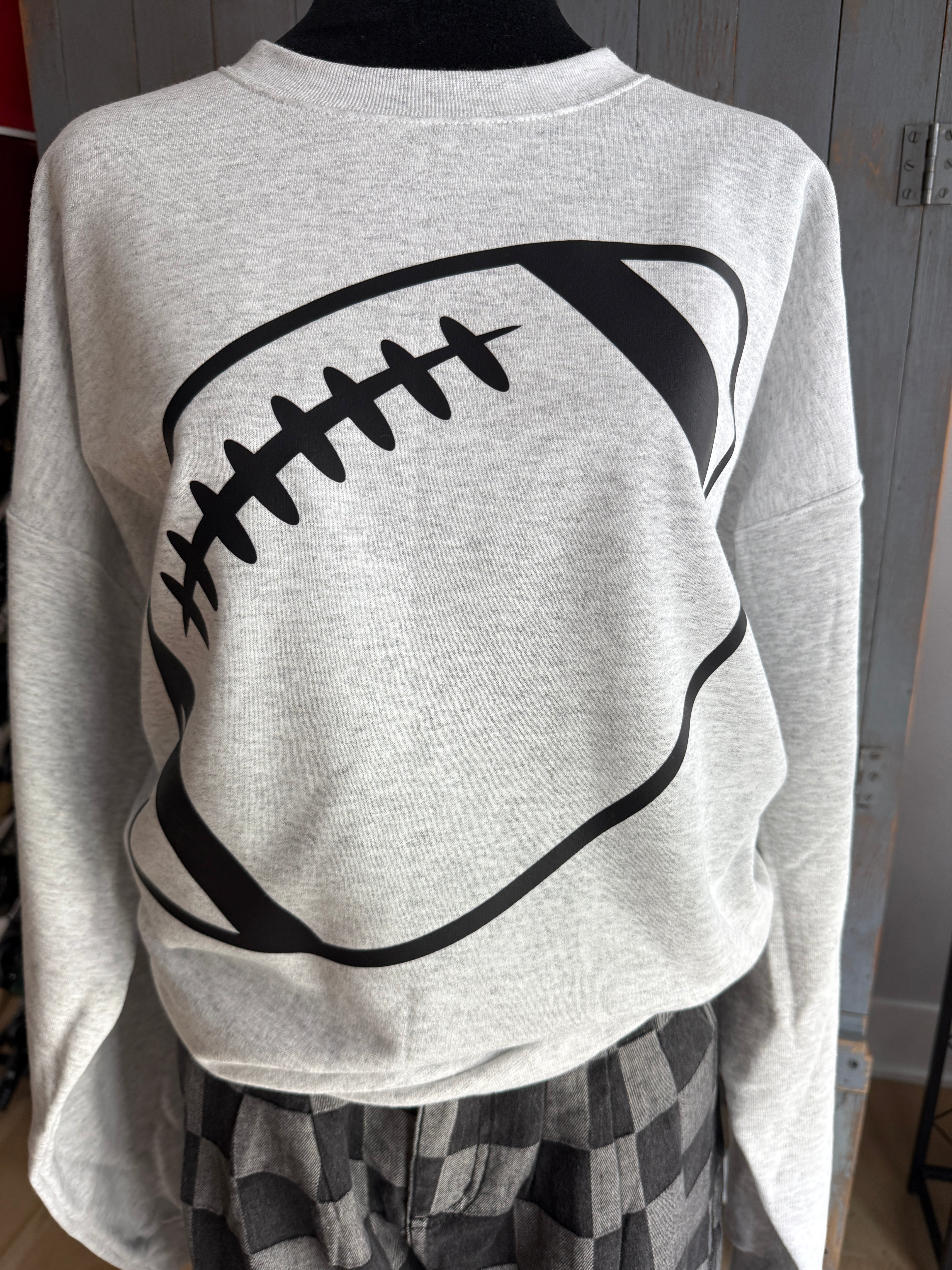 Football Outline Crewneck Sweatshirt