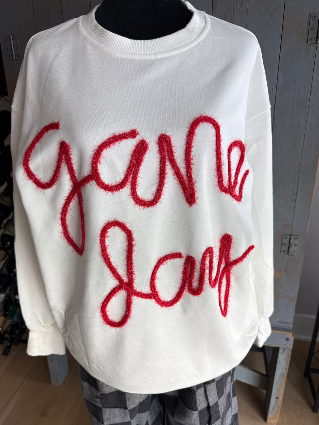 Game Day Tinsel Crewneck