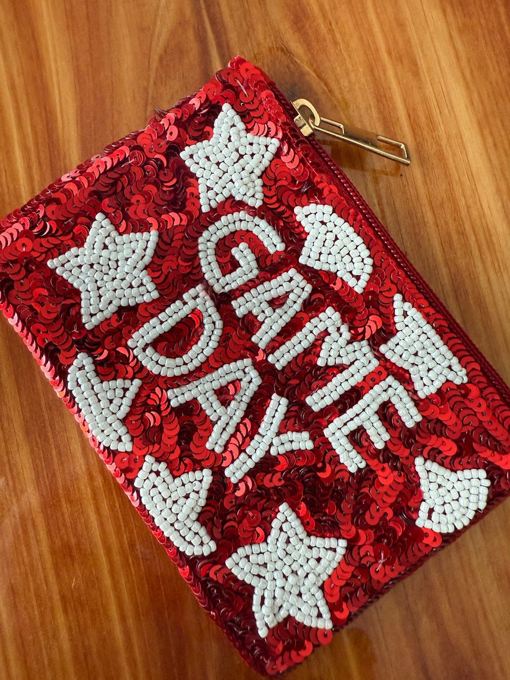 Beaded Game Day Wallet