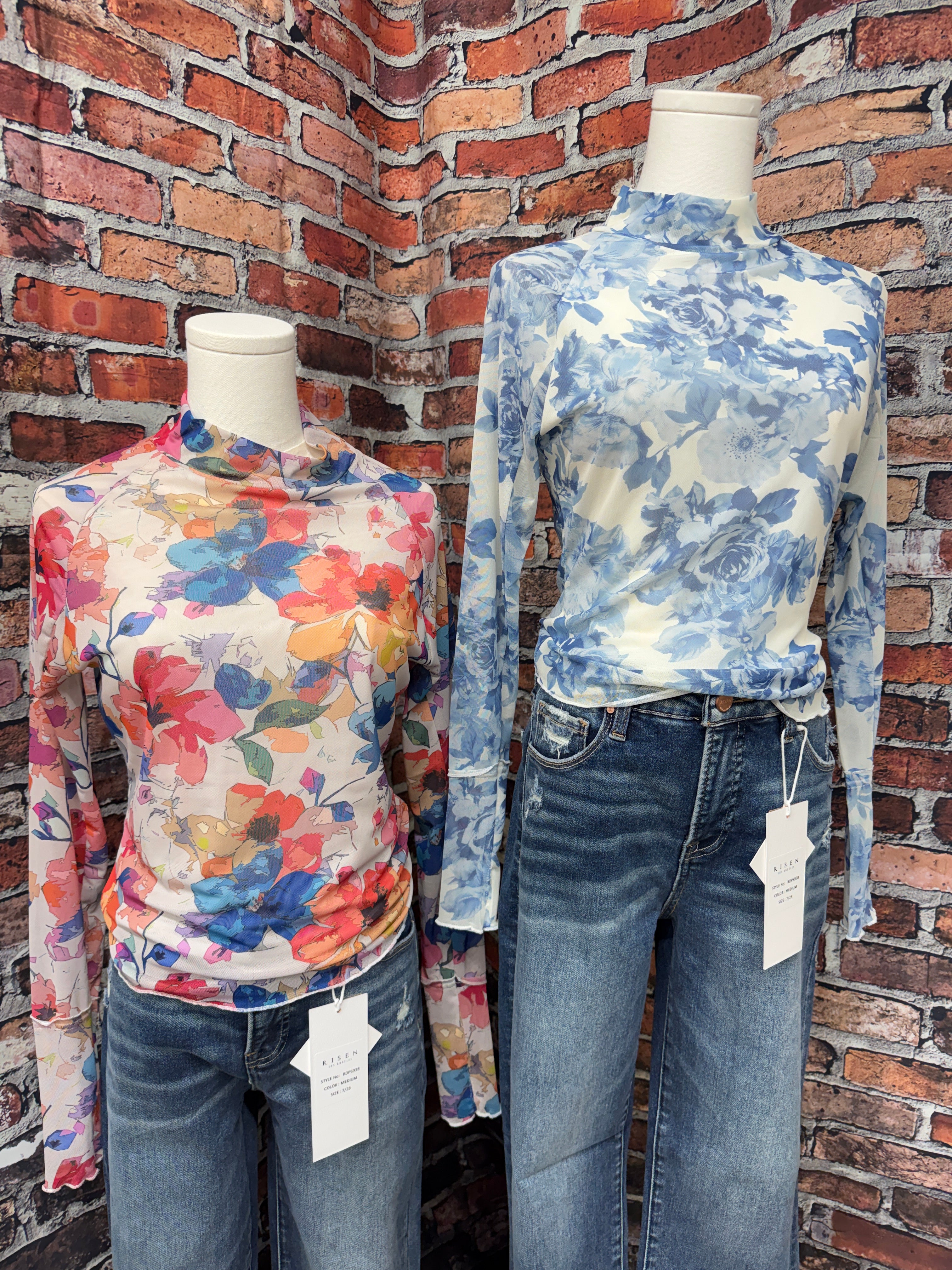 Floral Mesh Top