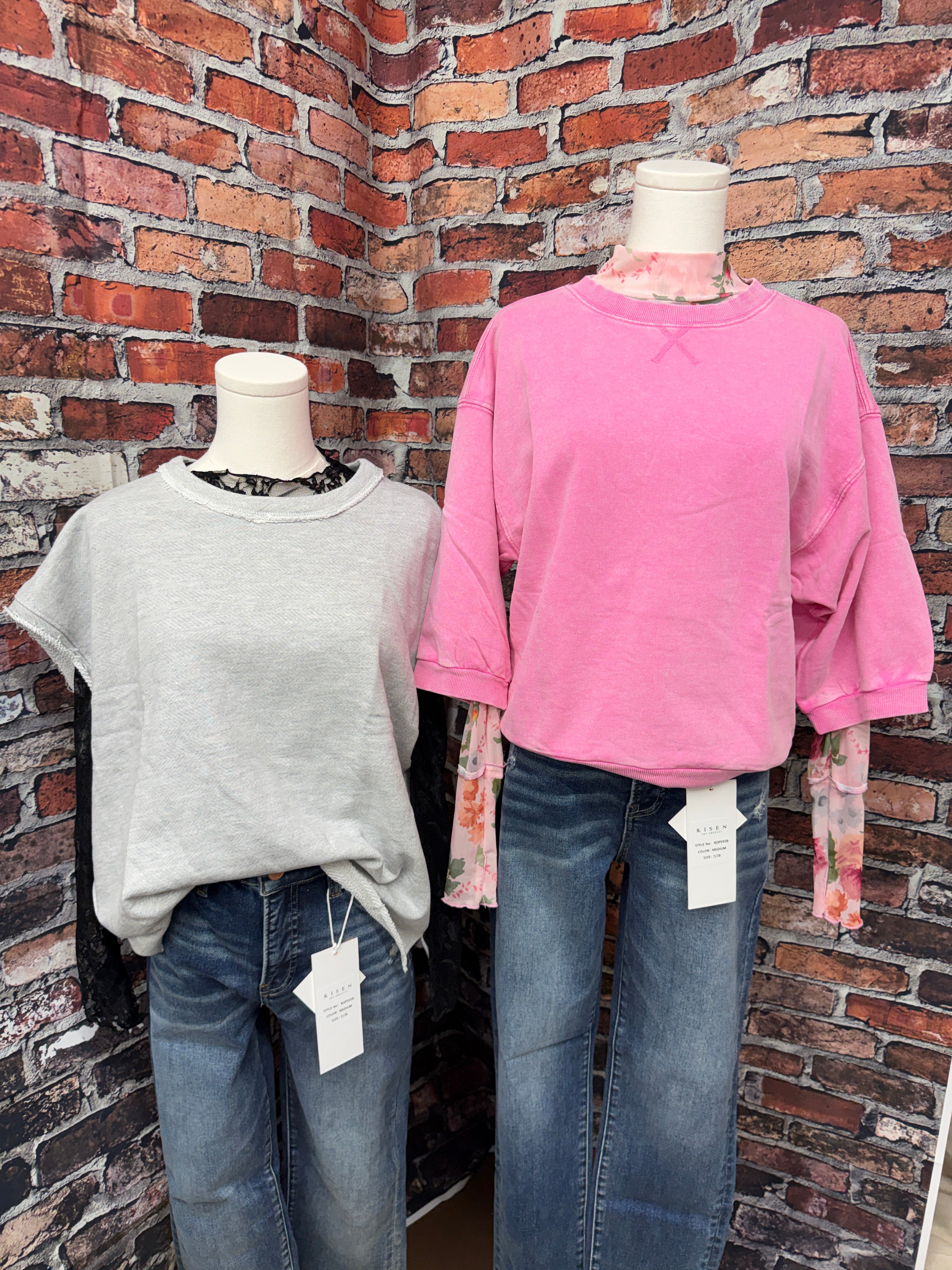 Terry Cloth Cut Sweatshirt