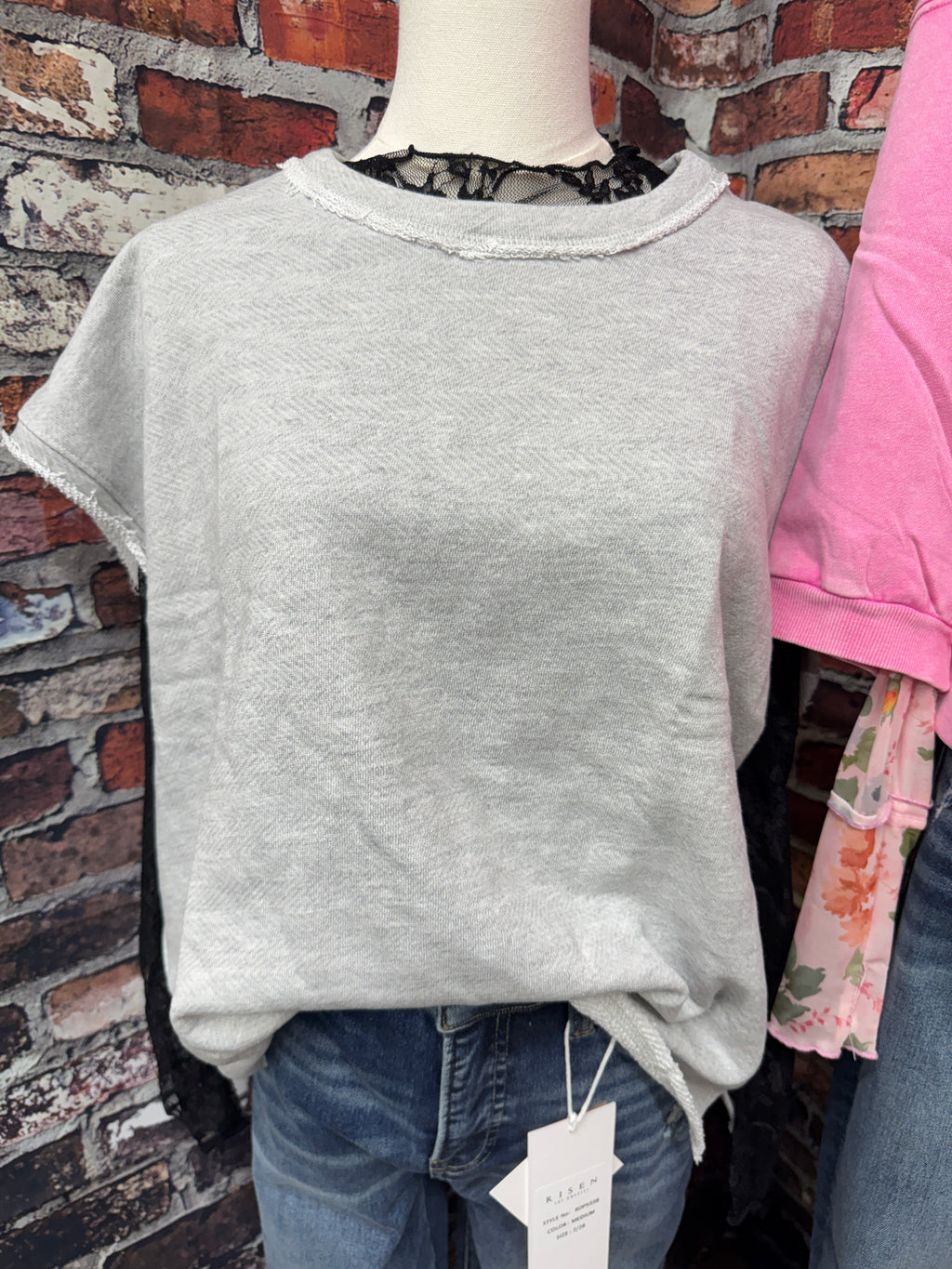 Terry Cloth Cut Sweatshirt