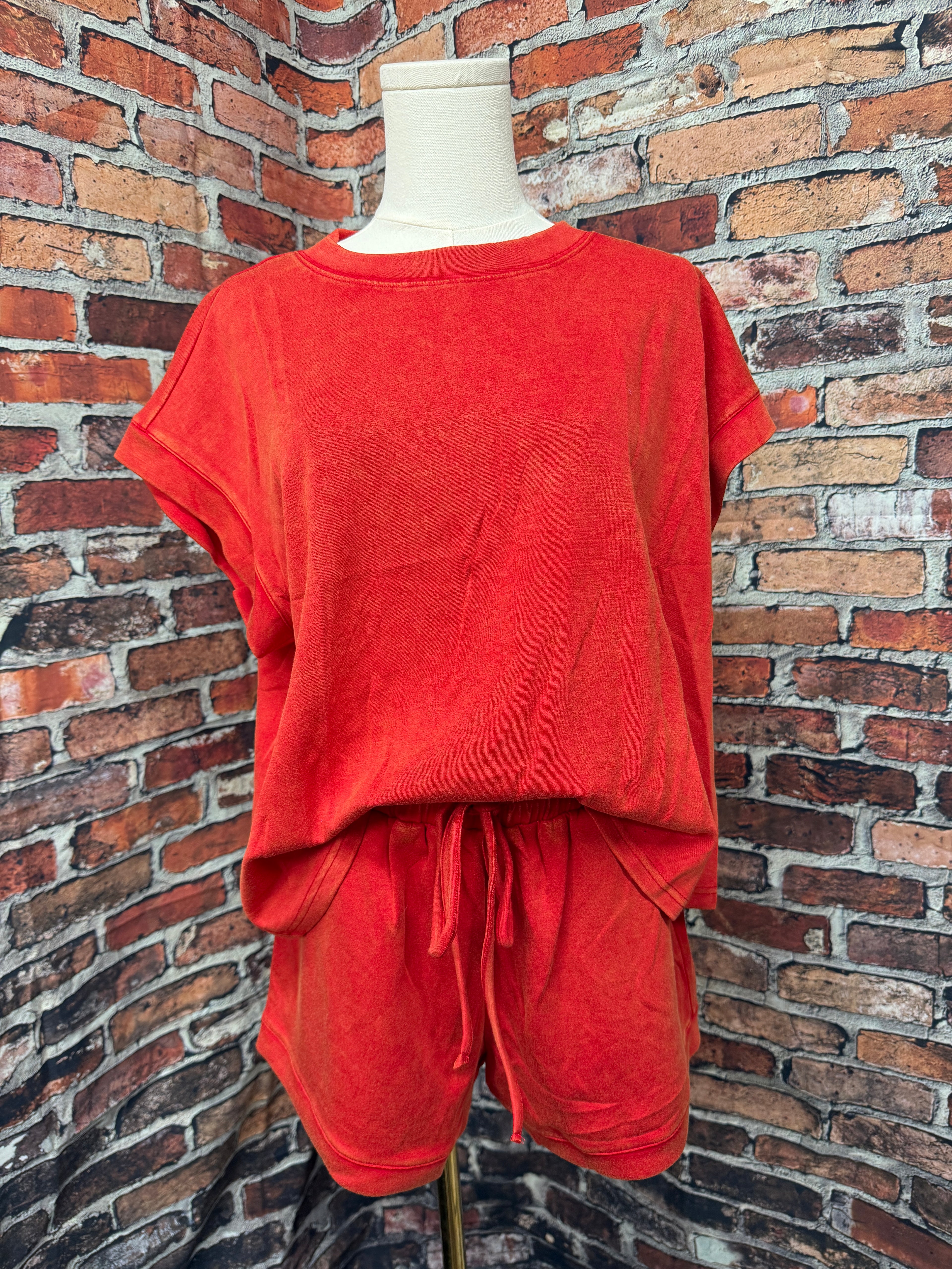 Washed Knit Shorts