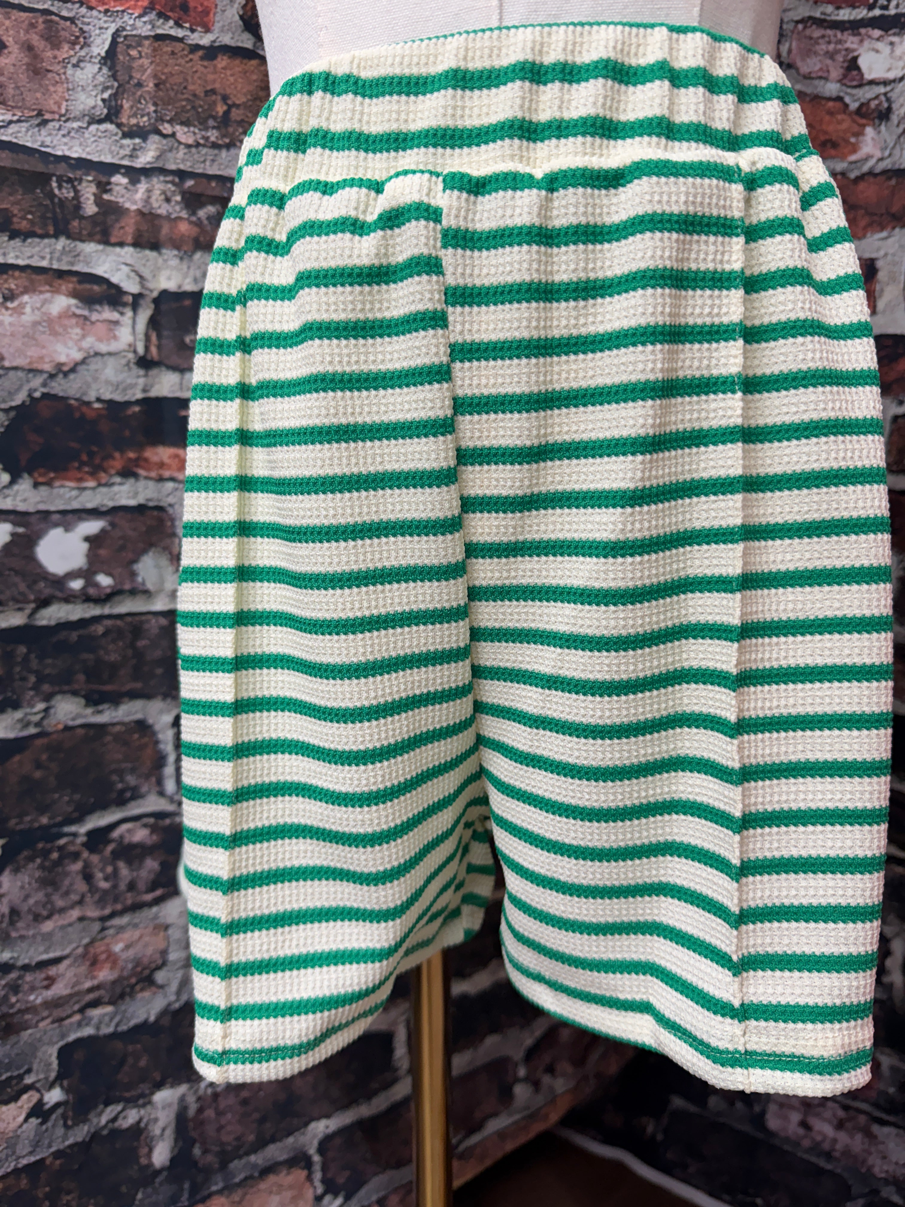 Striped Waffle Knit Shorts